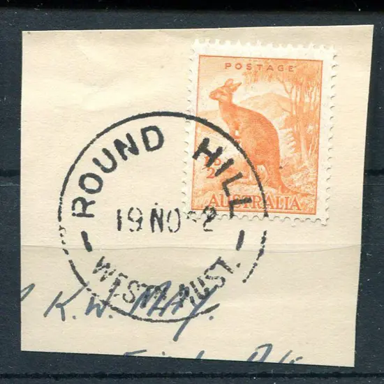 Round Hill B29 Superb cds tying ½d kangaroo to ...
