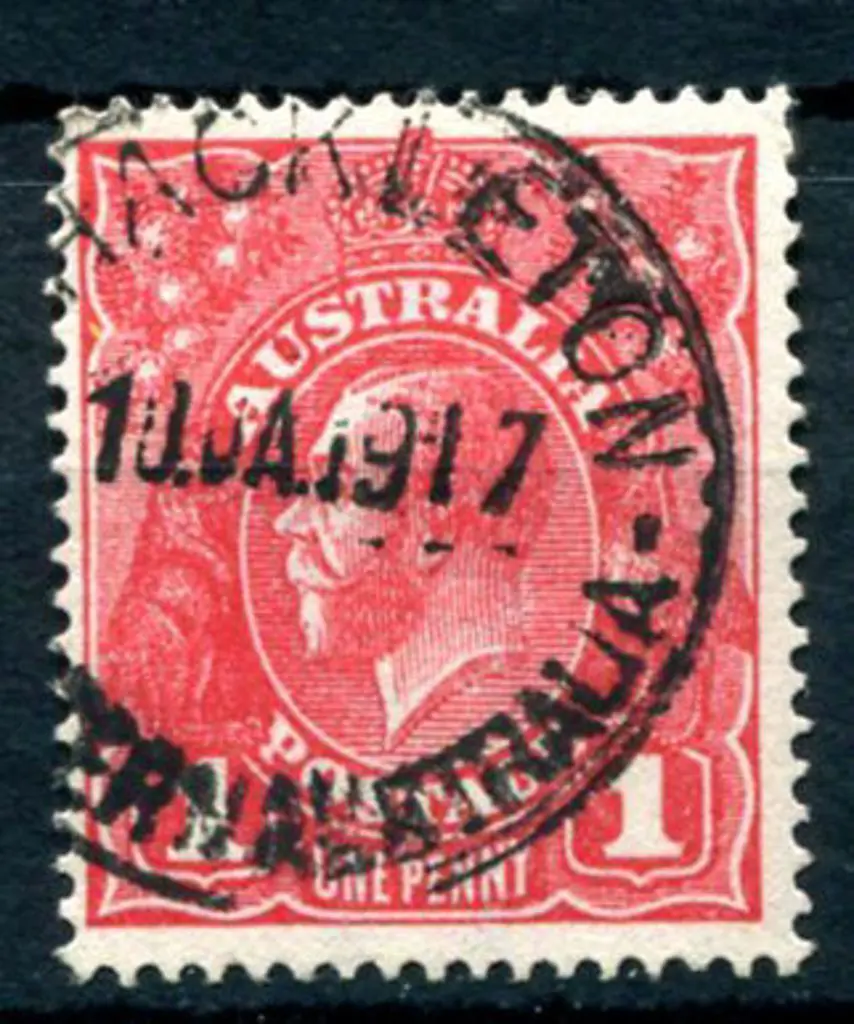 Shackleton A27 on 1d red KGV for 10 JA 1917. ERD ... Image 1++