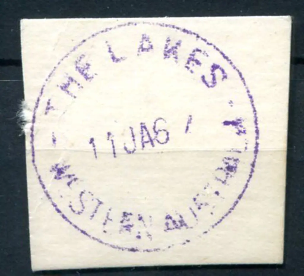 The Lakes A29 on cardboard parcel piece dated 11 ... Image 1++