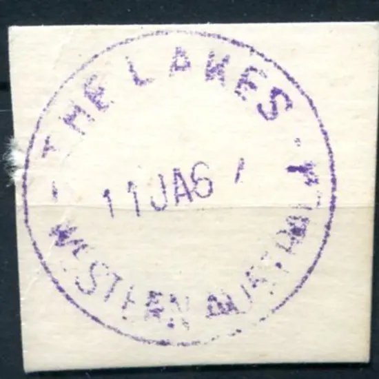 The Lakes A29 on cardboard parcel piece dated 11 ...