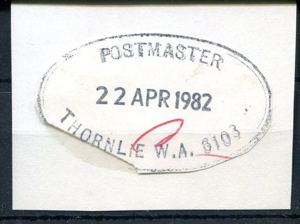 Thornlie W.A. 6103 Postmaster ORS1 Full strike cut ... Image 1++