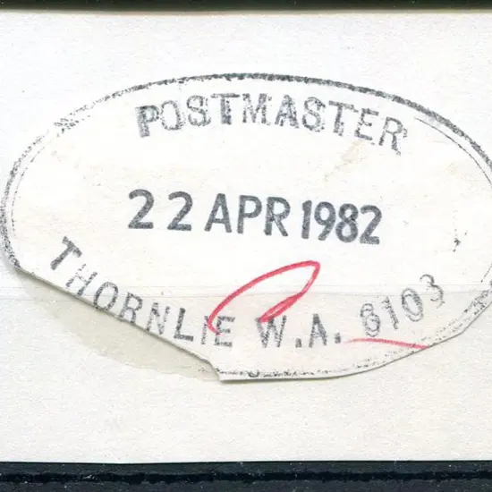 Thornlie W.A. 6103 Postmaster ORS1 Full strike cut ...