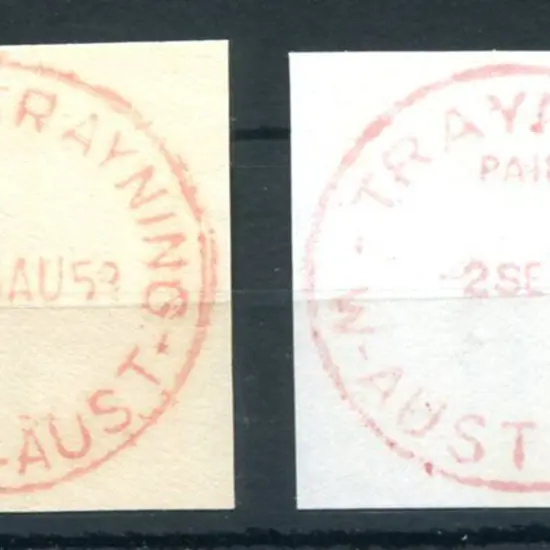 Trayning Pd E31 "PAID AT" in red ink on piece for ...