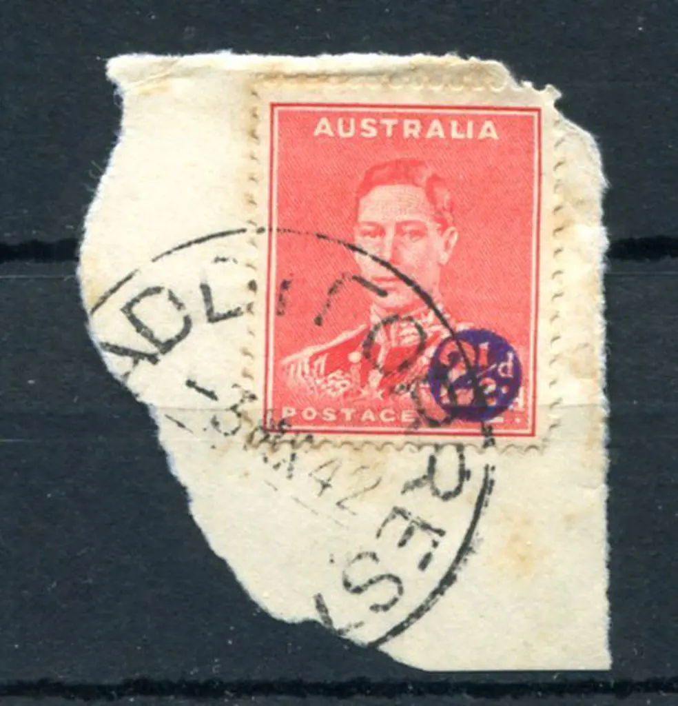 Waddi Forrest C29 on 2½d surcharge on 2d red KGVI ... Image 1++
