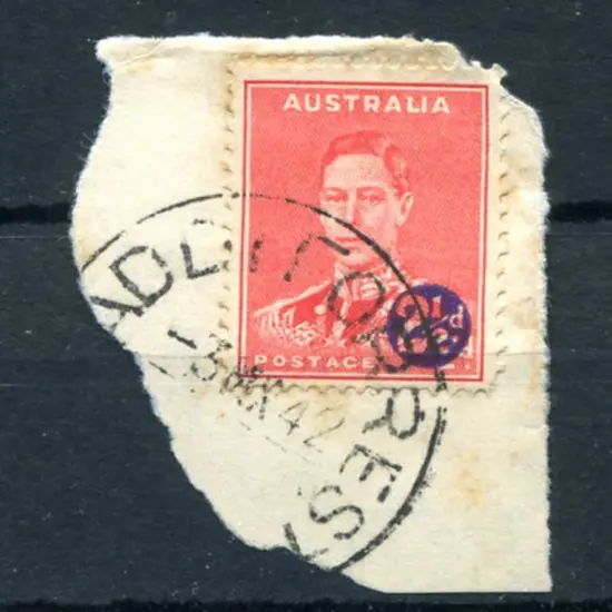 Waddi Forrest C29 on 2½d surcharge on 2d red KGVI ...