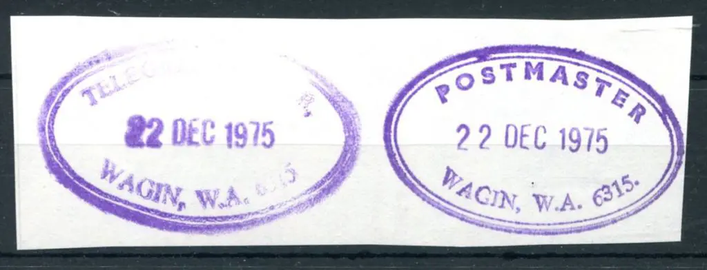 Wagin Telegraph Office ORS1 & Wagin Postmaster ... Image 1++