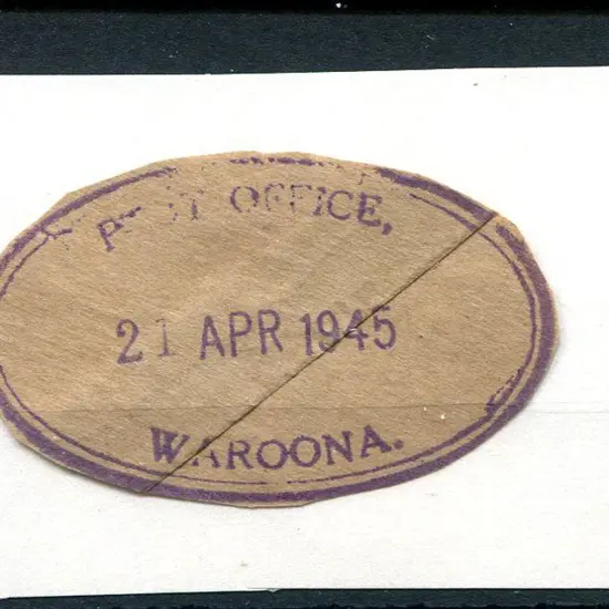 Waroona. Post Office. ORS1 Neatly cut around on ...