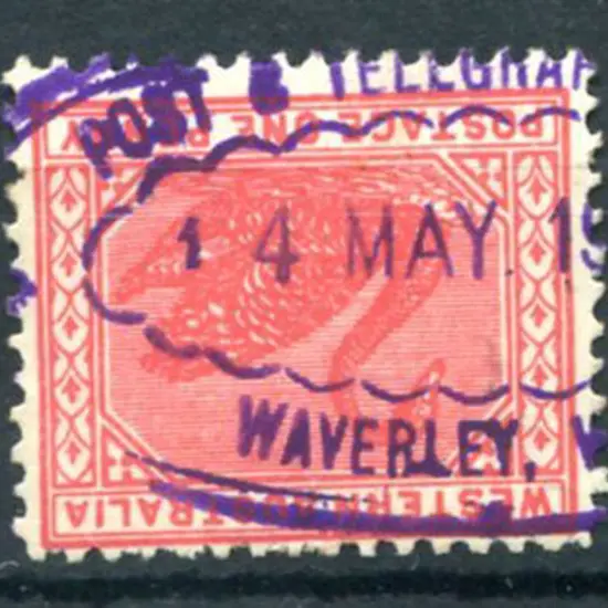 Waverly Post & Telegraph Office ORS3 on 1d red ...