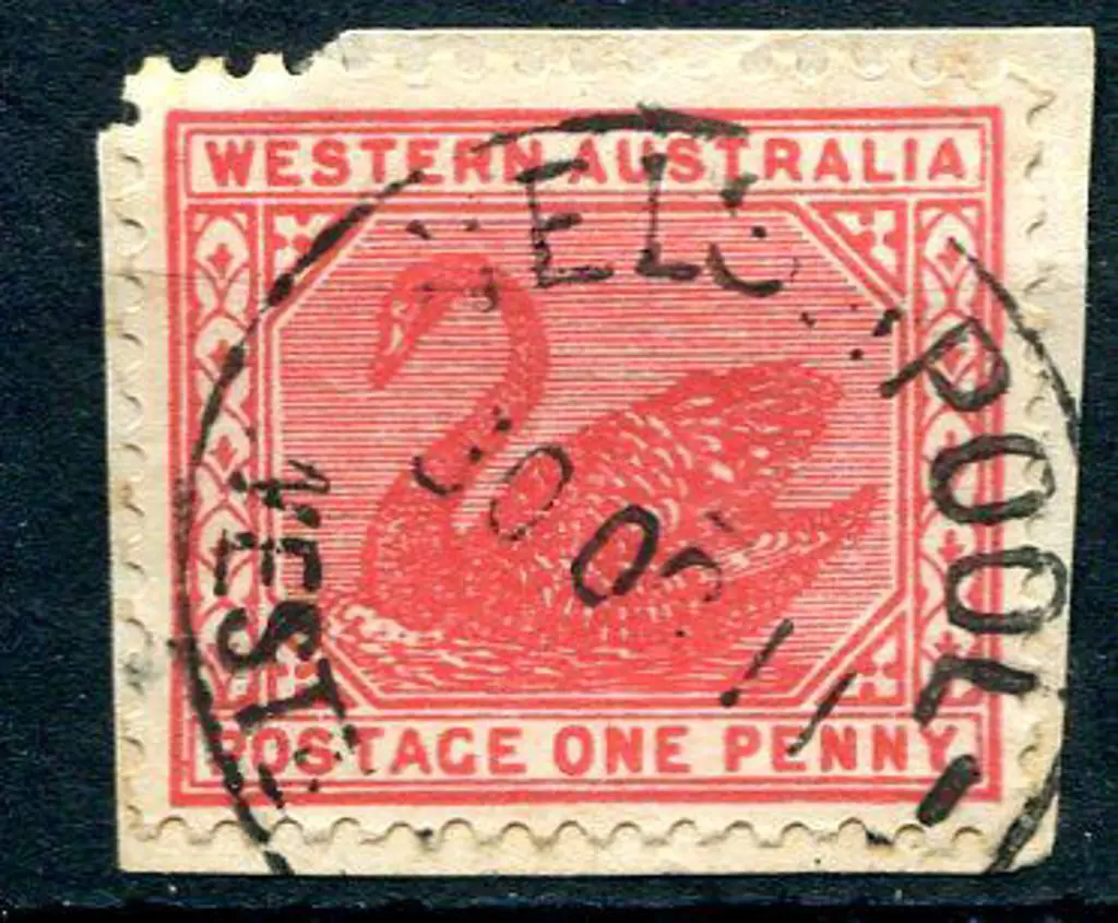 Welshpool D26-a 80% strike on 1d red swan dated 30 ... Image 1++