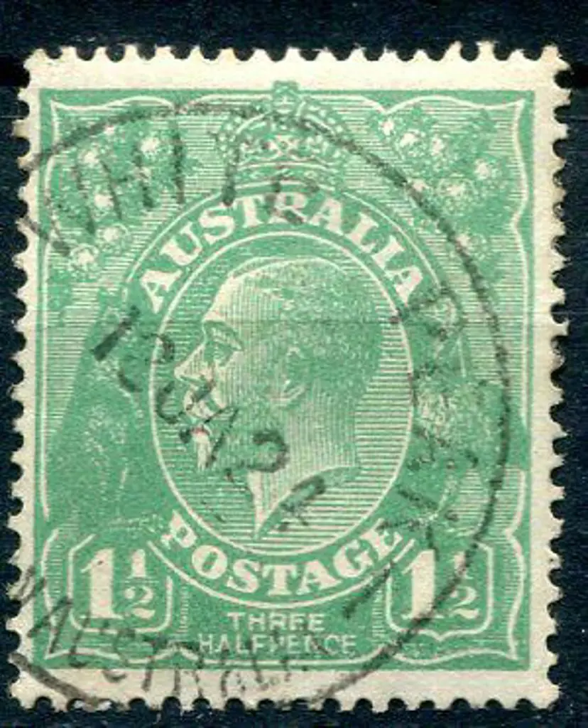 White Peak 70% strike on 1½d green KGV for 12 JA ... Image 1++
