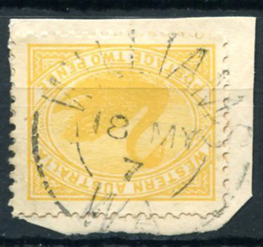 Williams 2b Fine complete strike on 2d yellow swan ... Image 1++