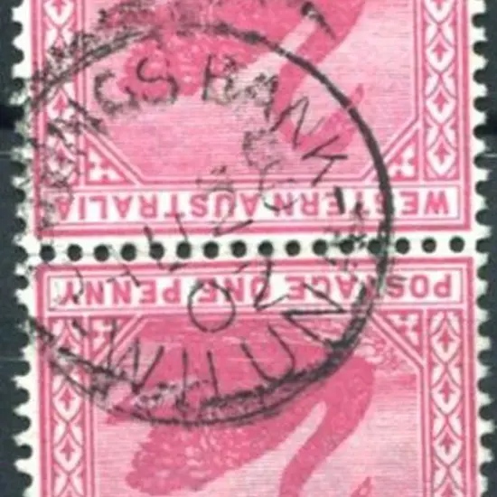 Wiluna Savings Bank Sbi on 1d red swans pair for ...