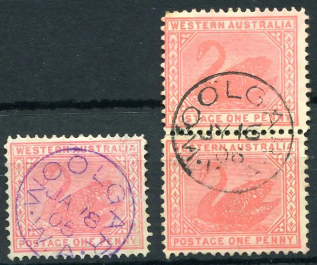 Woolgar 3b Stunning complete strike in violet ink ... Image 1++