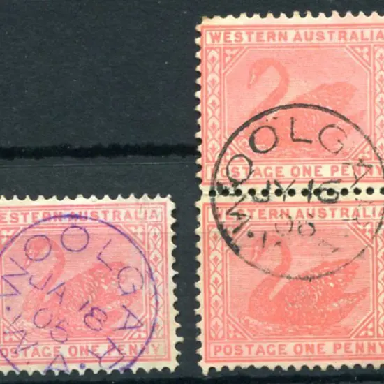 Woolgar 3b Stunning complete strike in violet ink ...