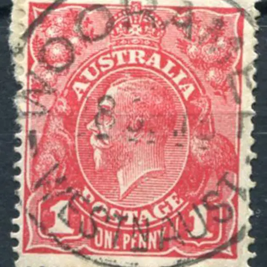 Wooramel B29 on 1d red KGV with light & variable ...