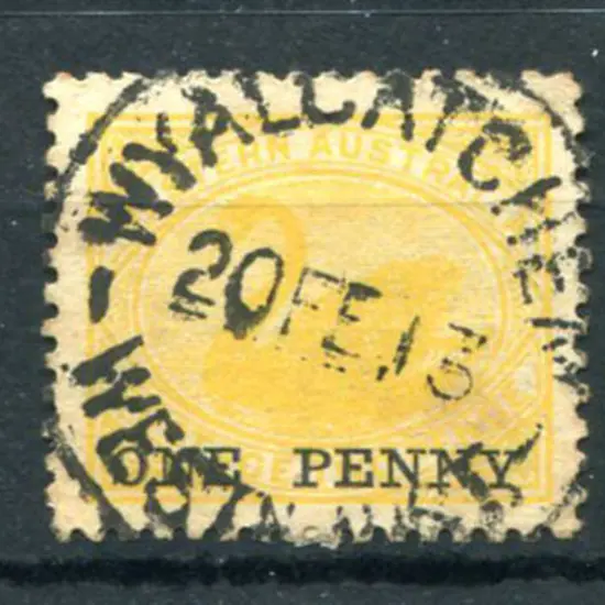 Wyalcatchem B28 on "ONE PENNY" surcharge on 2d ...