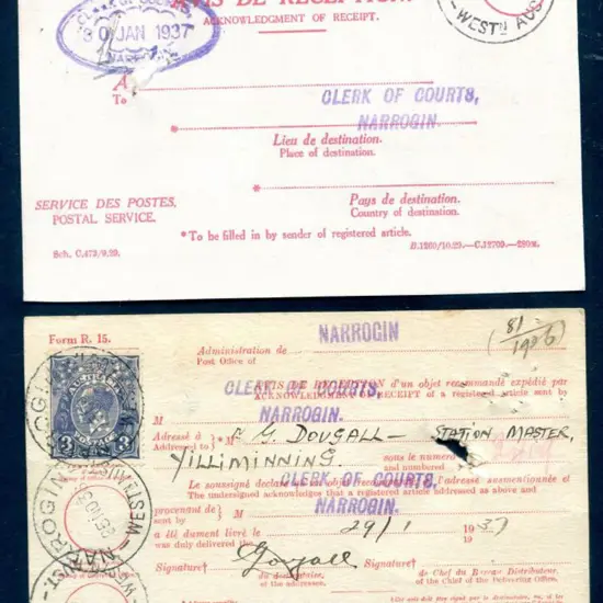 Yillminning B29 Complete strike dated 29 JA 37 on ...