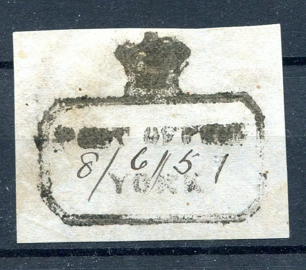 York Post Office Type PA PO 1c with 8/6/51 ... Image 1++