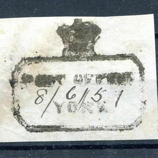 York Post Office Type PA PO 1c with 8/6/51 ...