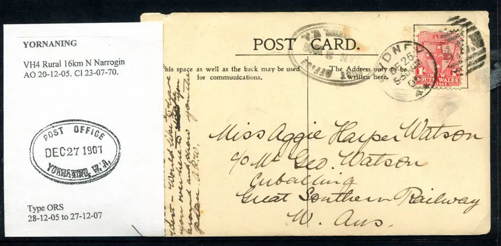 Yornaning ORS 75% transit oval rubber stamp dated ... Image 1++