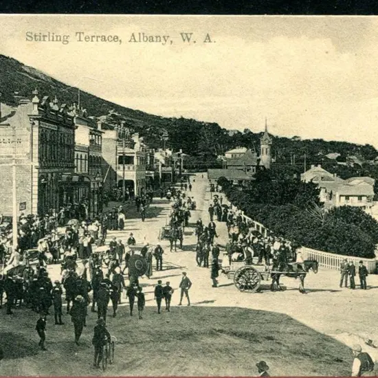 "Stirling Terrace, Albany, W.A." b&w with no ...