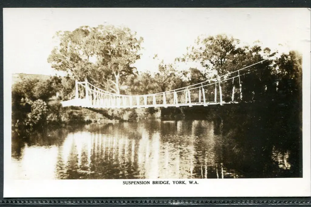 "Suspension Bridge, York, W.A." b&w "Real ... Image 1++