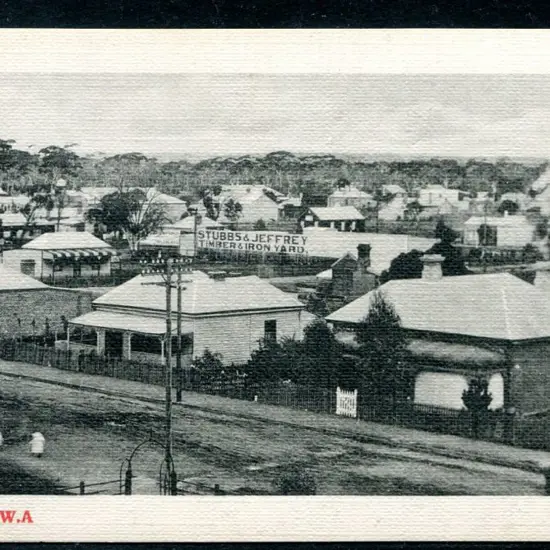 "Wagin, W.A." Tucks Printed in Britain b&w card ...