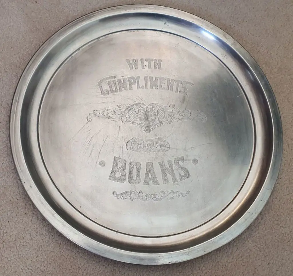 1950's "With Compliments from Boans" engraved ... Image 1++
