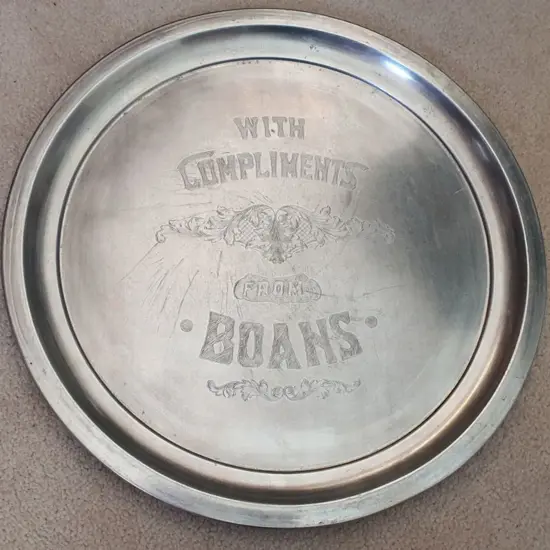 1950's "With Compliments from Boans" engraved ...