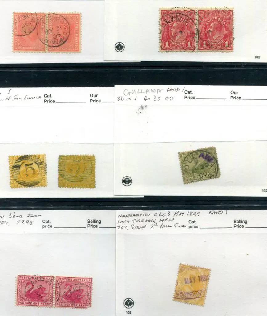 Postmarks Small collection 44 postmarks on sheets ... Image 1++