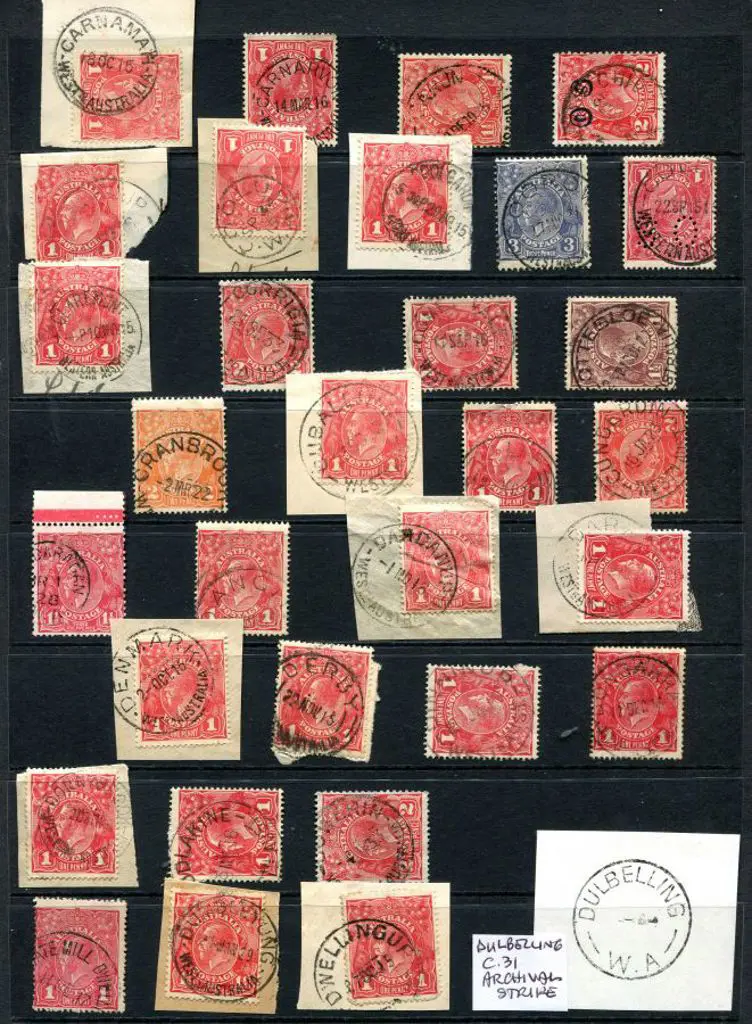 Postmarks C-D on KGV noting Caron, Chidlow, ... Image 1++