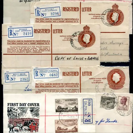 Registered Covers 1950's range plus a 1971 "ring ...