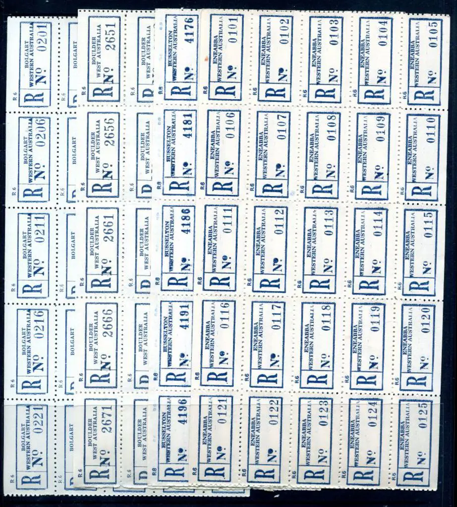 Registration Labels Blue R6 labels in complete ... Image 1++