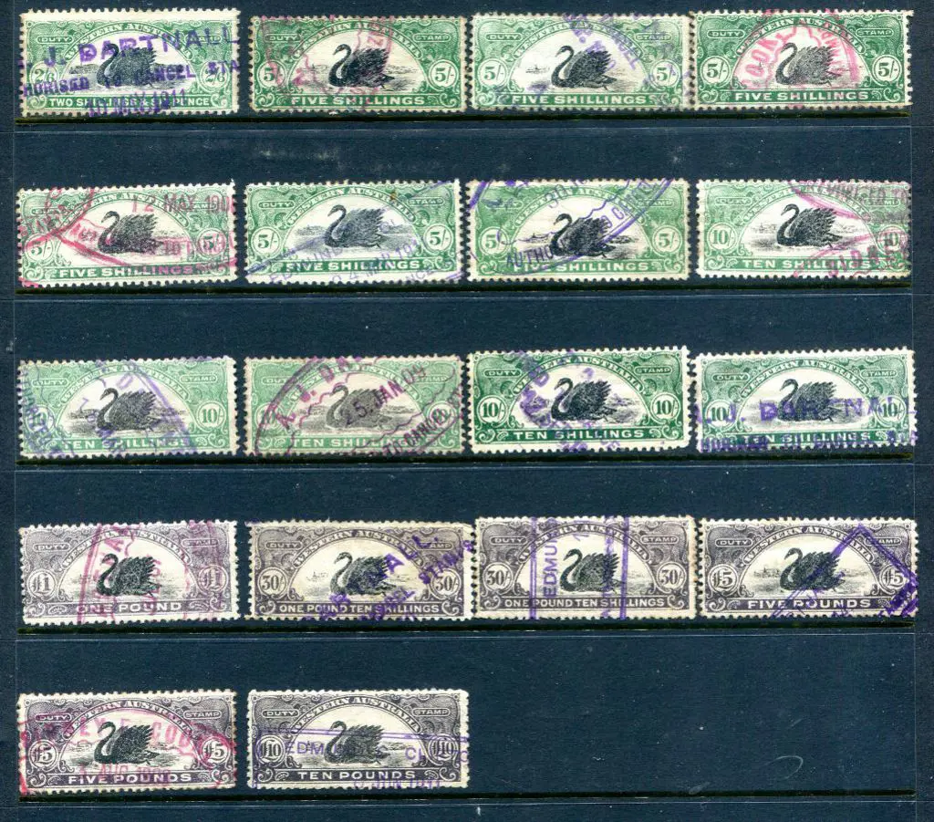Revenues 1906/09 Inscribed "Stamp Duty", Perf 11. ... Image 1++