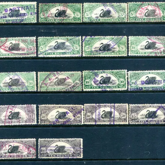 Revenues 1906/09 Inscribed "Stamp Duty", Perf 11. ...
