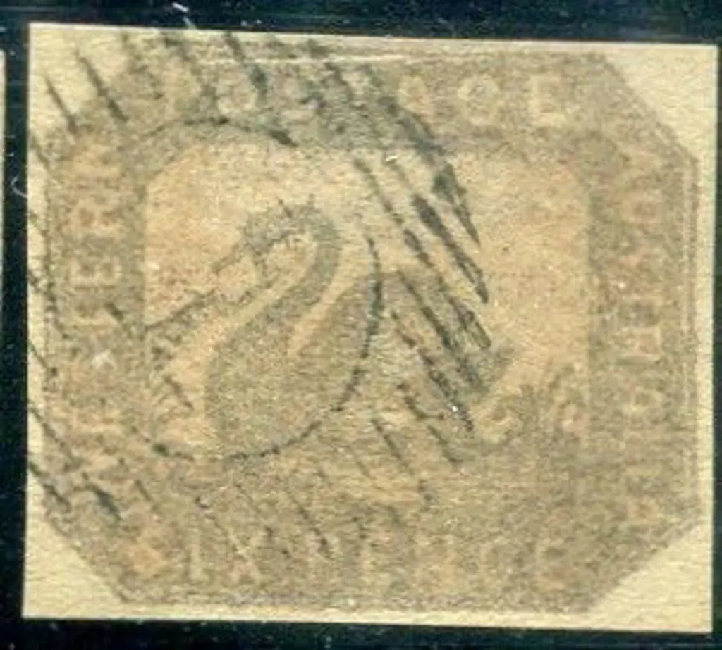 1857 6d grey-black used Hillman with 4 clear ... Image 1++