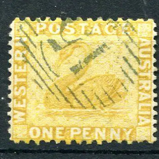 1883 1d yellow-ochre, Cr/CA wmk, perf. 12x14. ...