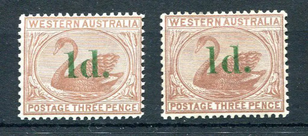 1885 "1d." surcharge in green on 3d cinnamon with ... Image 1++