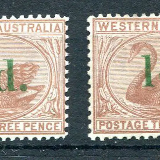 1885 "1d." surcharge in green on 3d cinnamon with ...