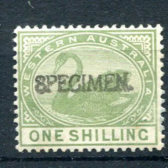 1890 1/- pale olive-green with "SPECIMEN" h/s. ...