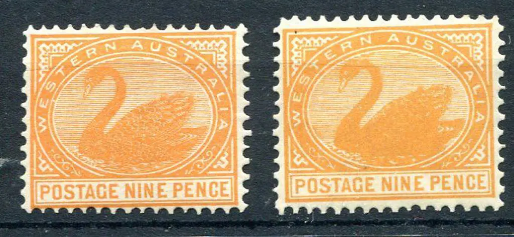 1903 9d yellow-orange with sideways V/Crown wmk MH ... Image 1++