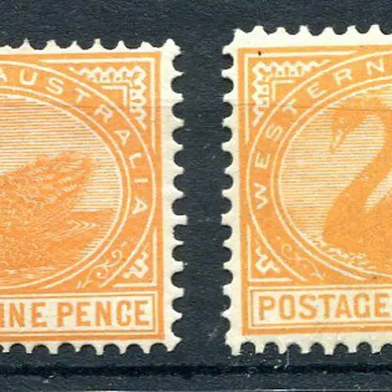1903 9d yellow-orange with sideways V/Crown wmk MH ...