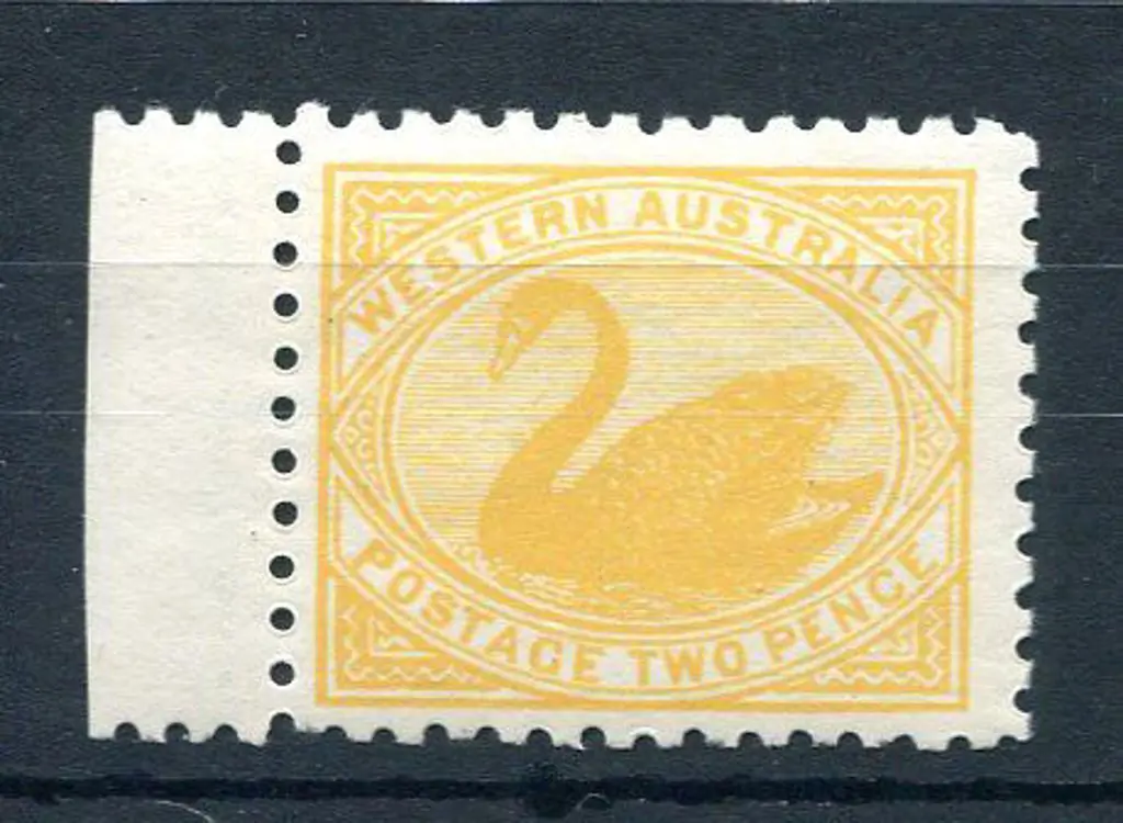 1905 2d yellow with left hand selvedge example. ... Image 1++