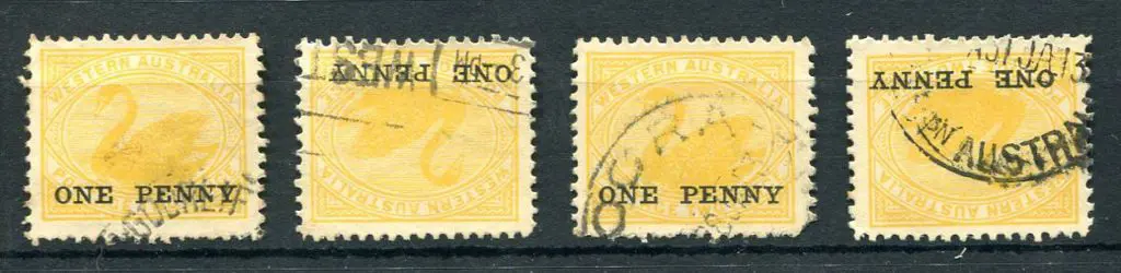 1912 "ONE PENNY" surcharge on 2d yellow with the 4 ... Image 1++