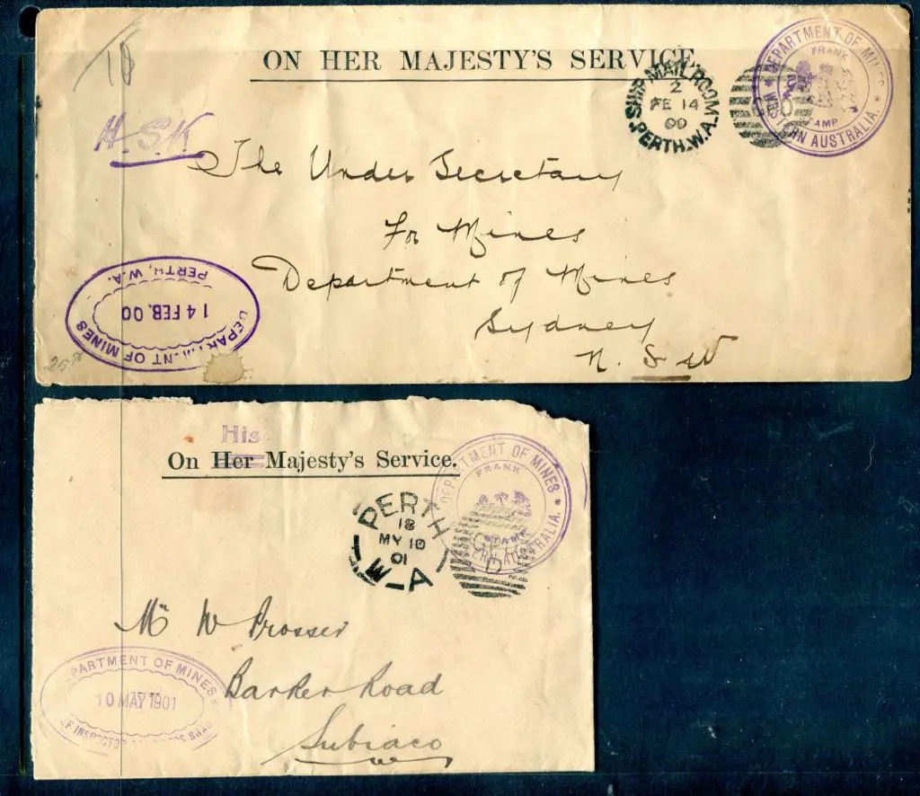 Department Of Mines OHMS covers x 2 with different ... Image 1++