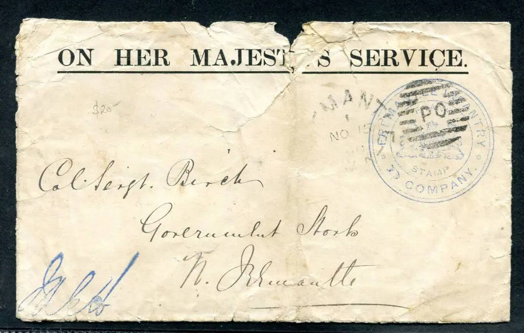 Fremantle Infantry D Company Small OHMS cover with ... Image 1++