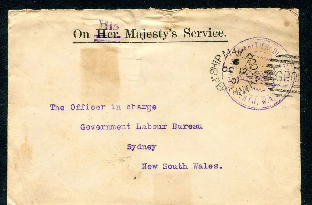 Public Charities Department OHMS cover with typed ... Image 1++