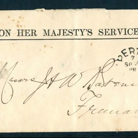 Public Works Department OHMS cover addressed to ...