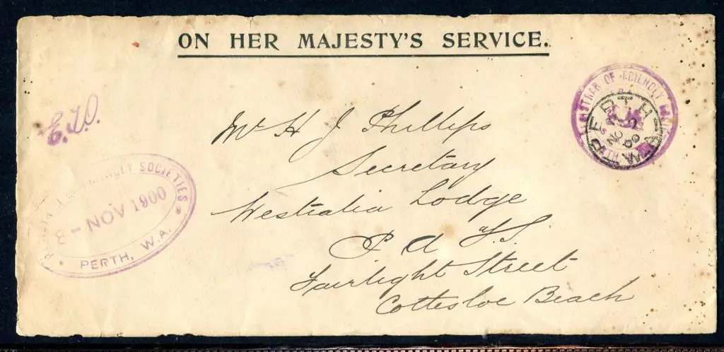 Registrar of Friendly Societies OHMS long cover ... Image 1++