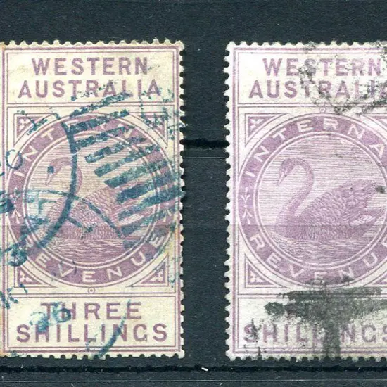 1893 3/- & 5/- Internal Revenues postally used in ...